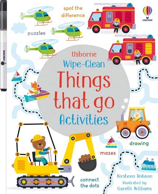 Things That Go Activitie: Wipe-Clean