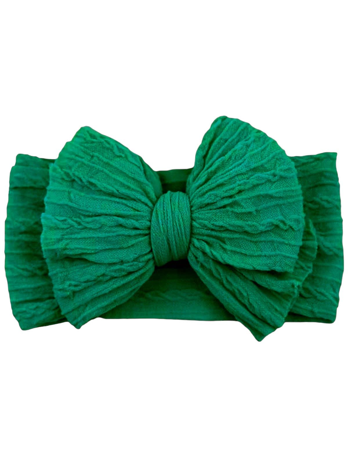 Stretchy Cable Infant Headband Bow