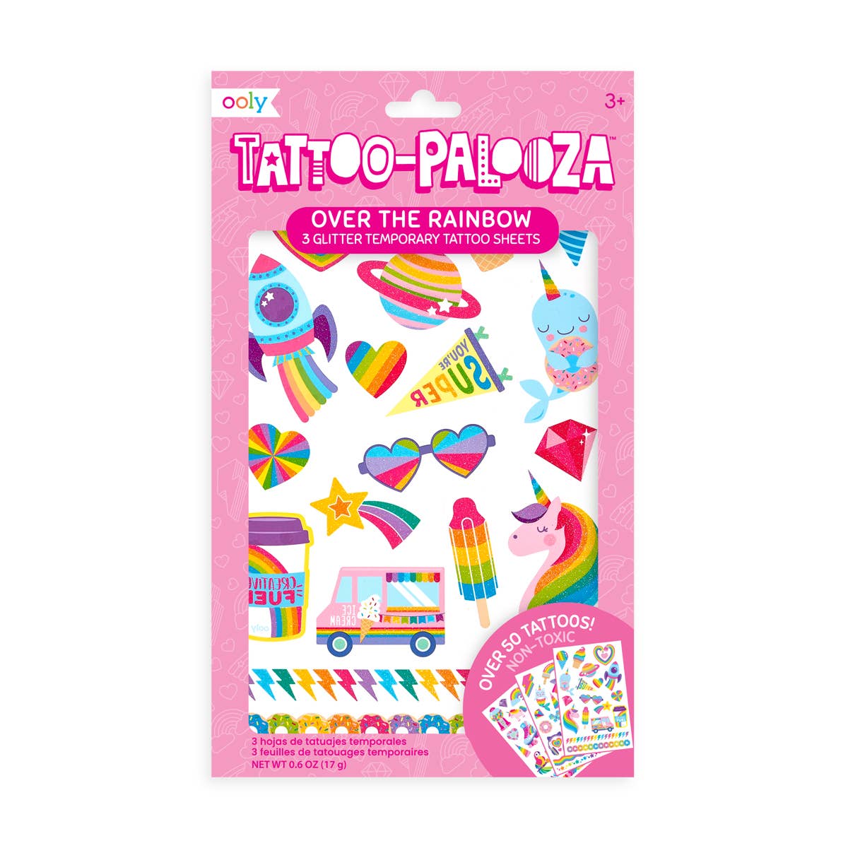 Over The Rainbow Temporary Glitter Tattoos