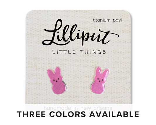 Marshmallow Bunny Earrings