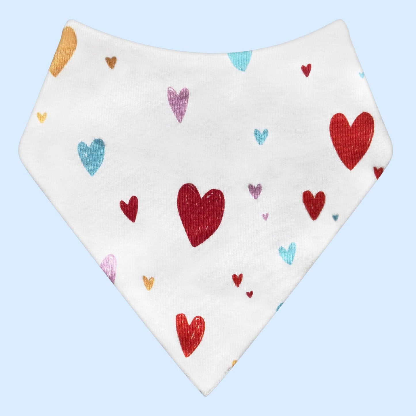 Hearts- Baby Kerchief Bib