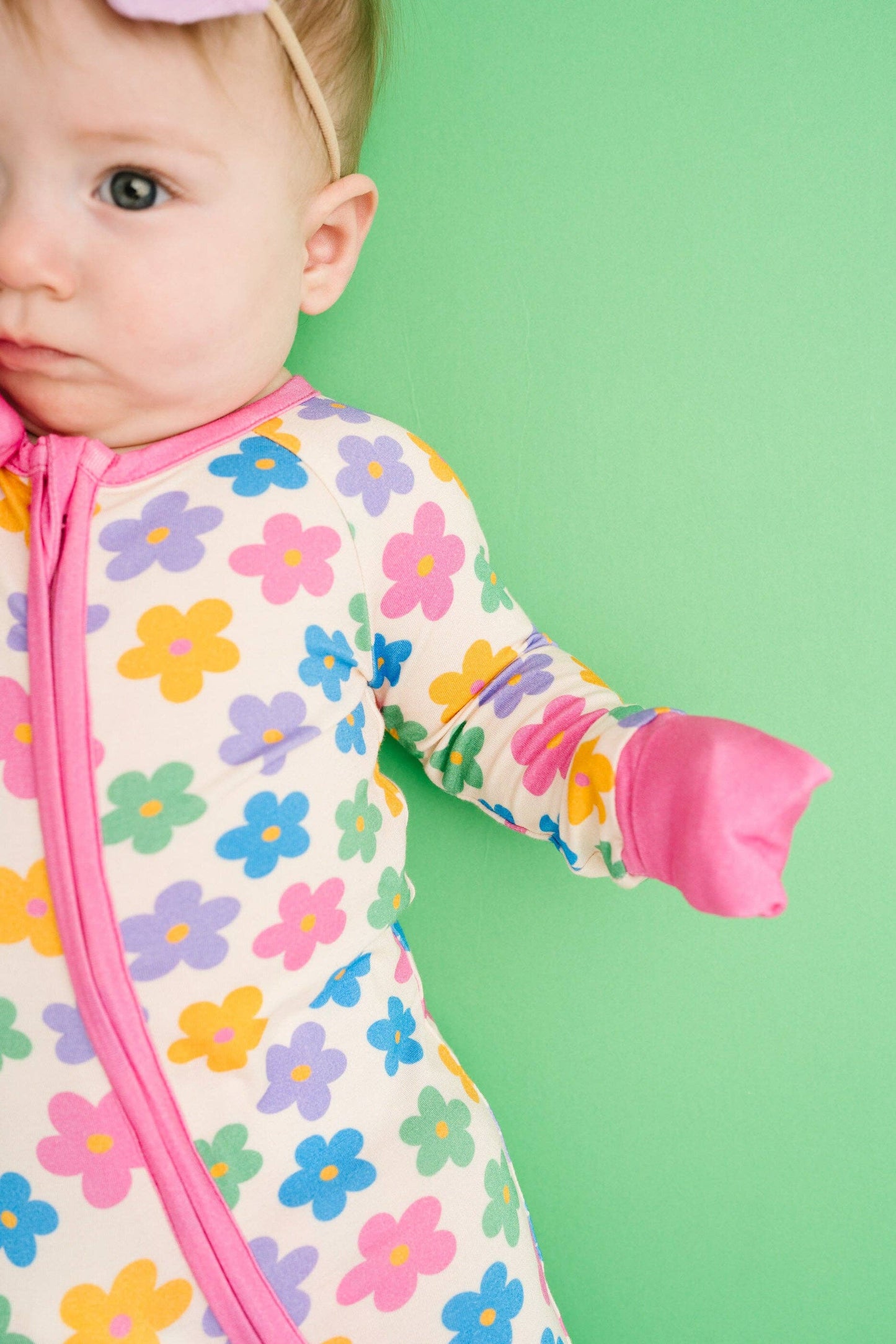 Retro Flower Bamboo Pajama Sleeper