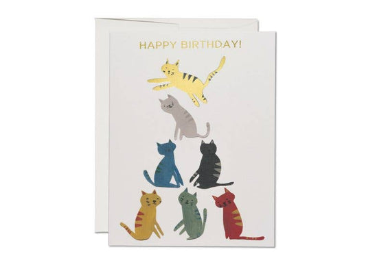 Gold Kitty Cat Stack Birthday