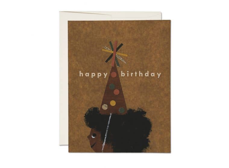 Afro Birthday Card