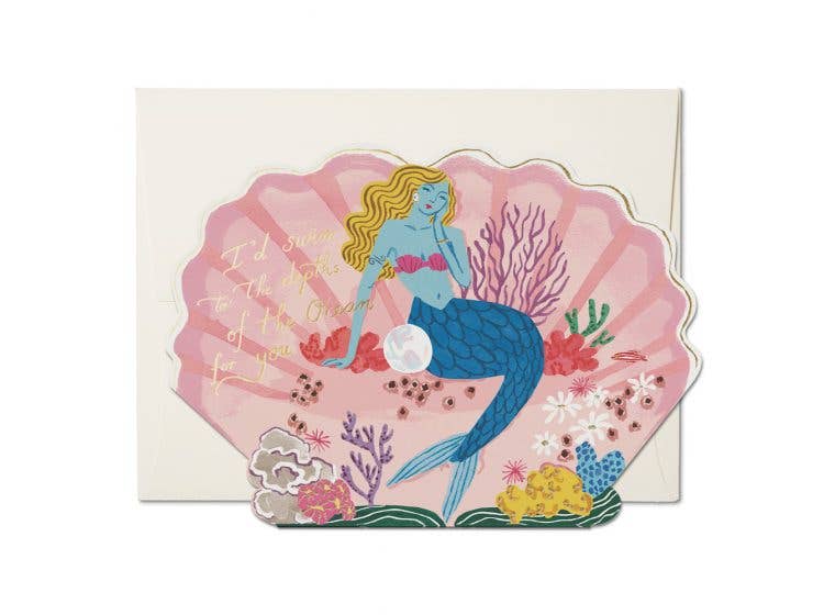 Blue Mermaid Greeting Card