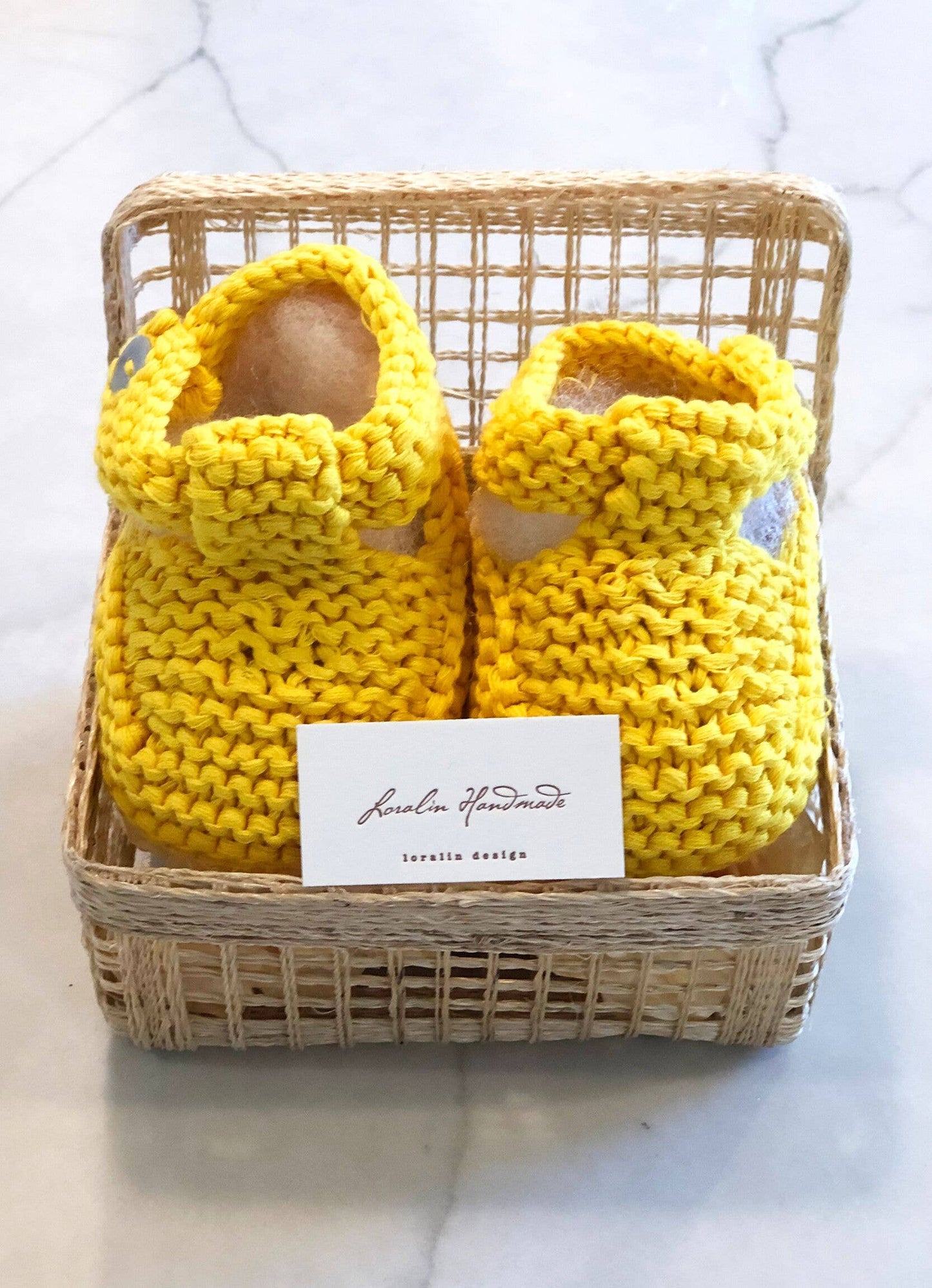 Yellow Baby Booties