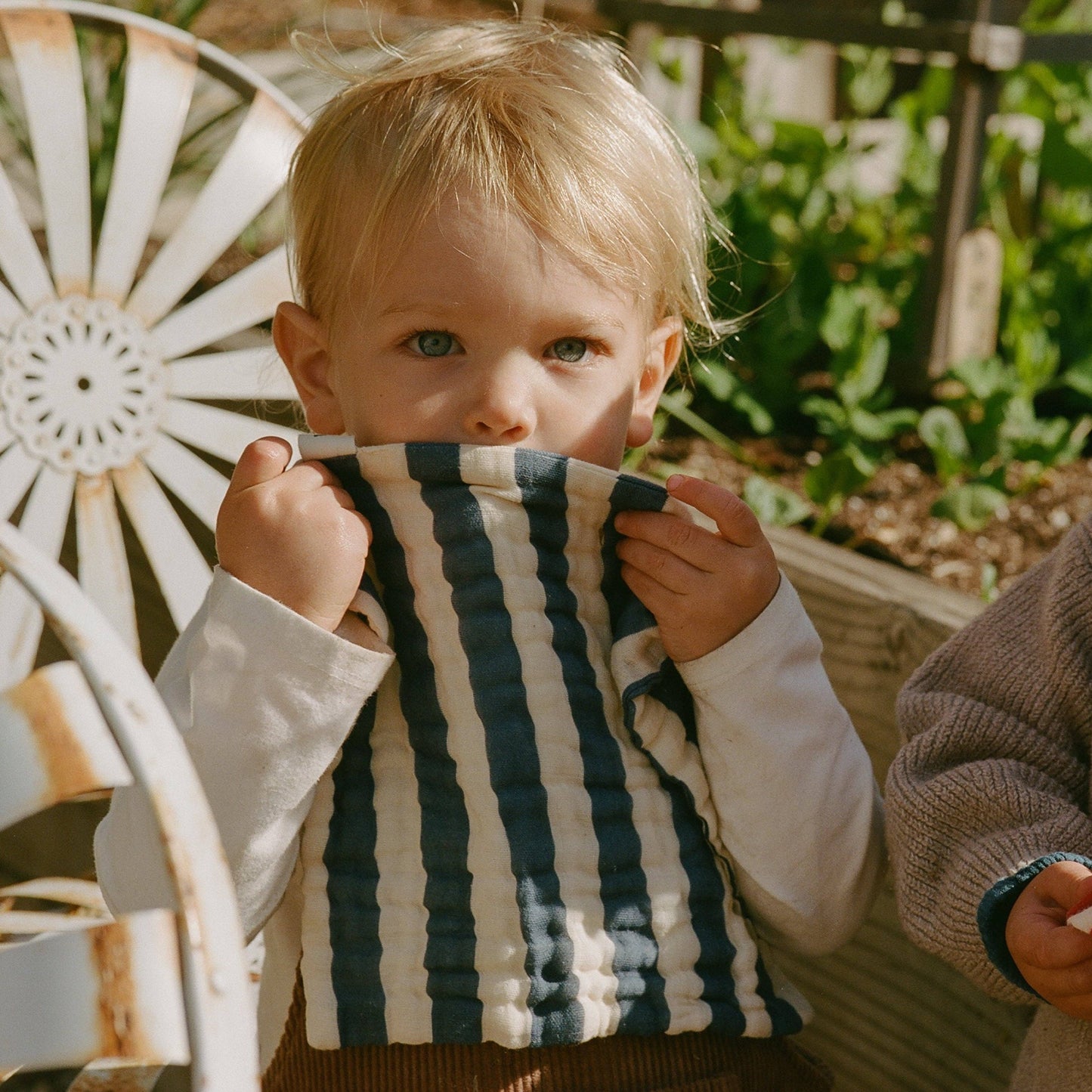 Stripe Wash Cloths- Five Pack Organic Cotton