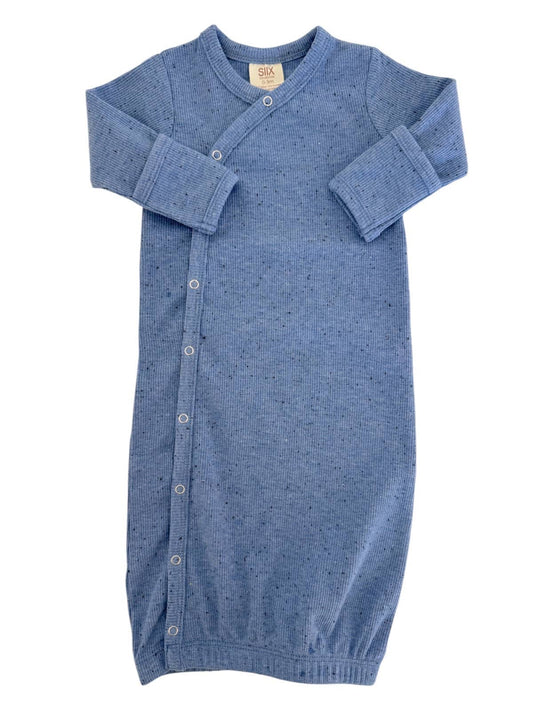 Blue Ribbed Speckle Gown