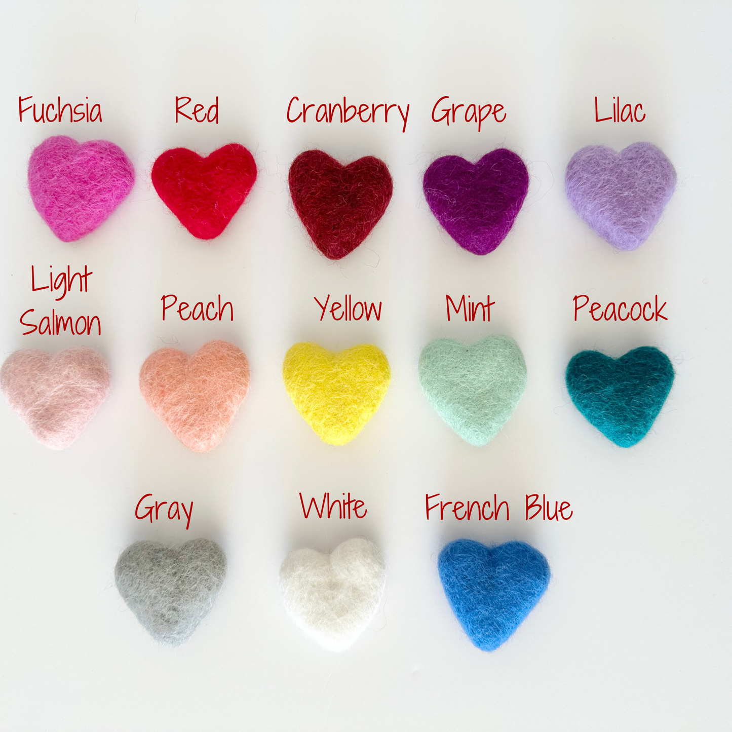 Felted Hearts