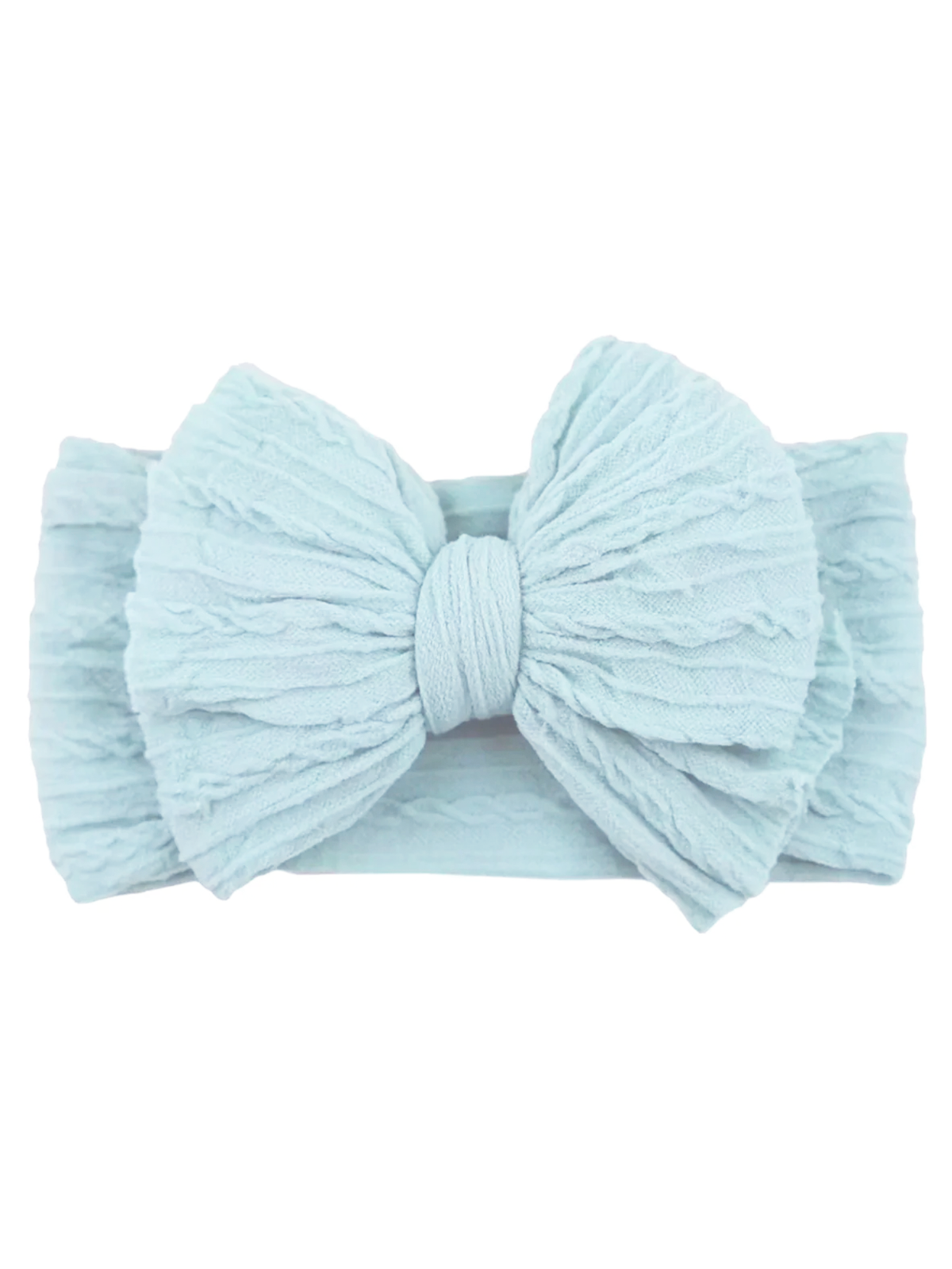 Stretchy Cable Infant Headband Bow