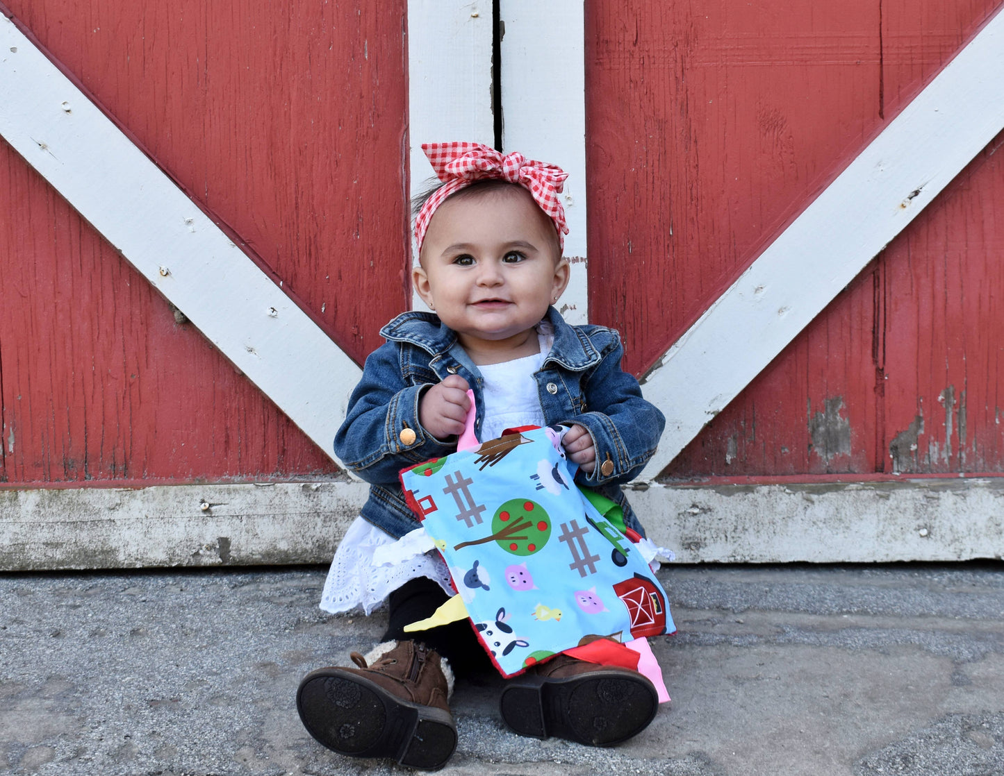 Farm Baby Crinkle Square