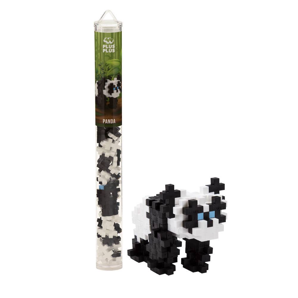 Panda puzzle set with packaging on a white background