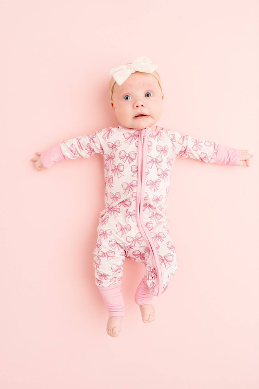 Pretty in Pink Bamboo Pajama Sleeper