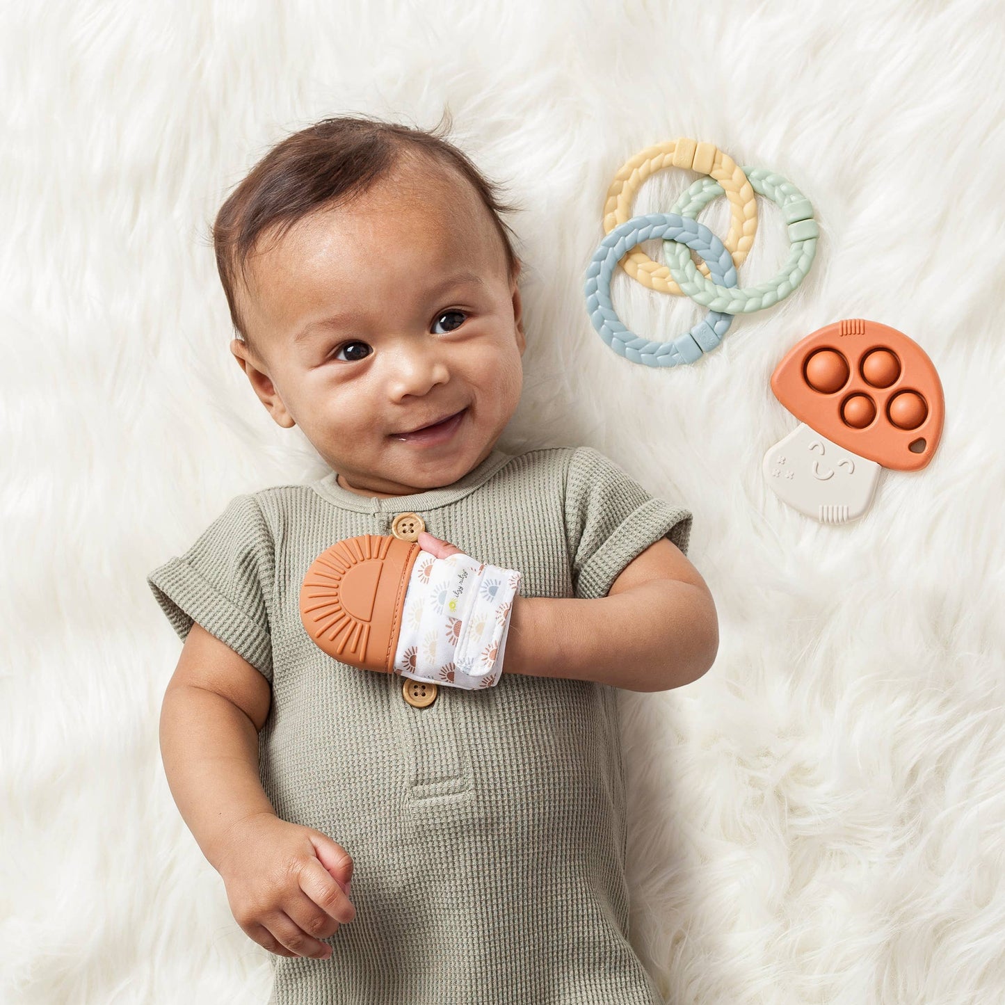 Cutie Mushroom Teether Gift Set