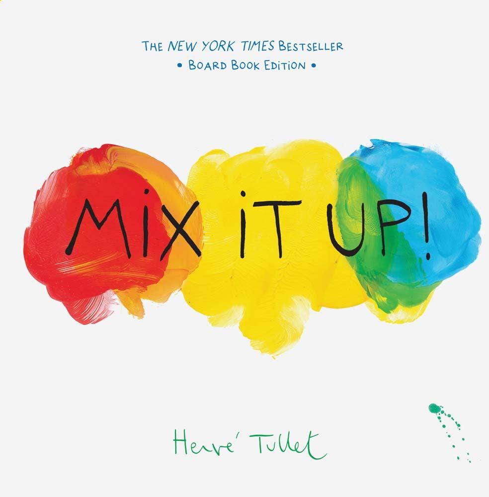 Book cover of 'Mix It Up!' with colorful paint splashes on a white background