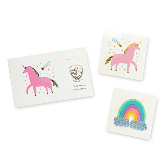 Unicorns + Rainbows Temporary Tattoos - 2 Pk.