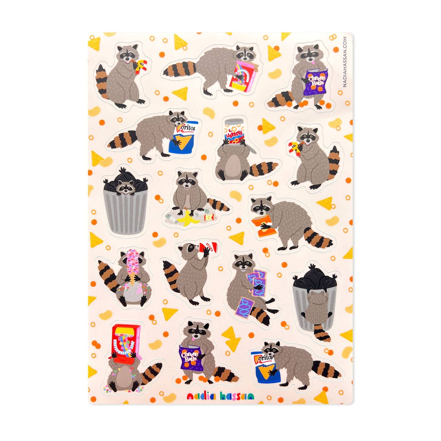 Snack Bandits 5x7 Sticker Sheet