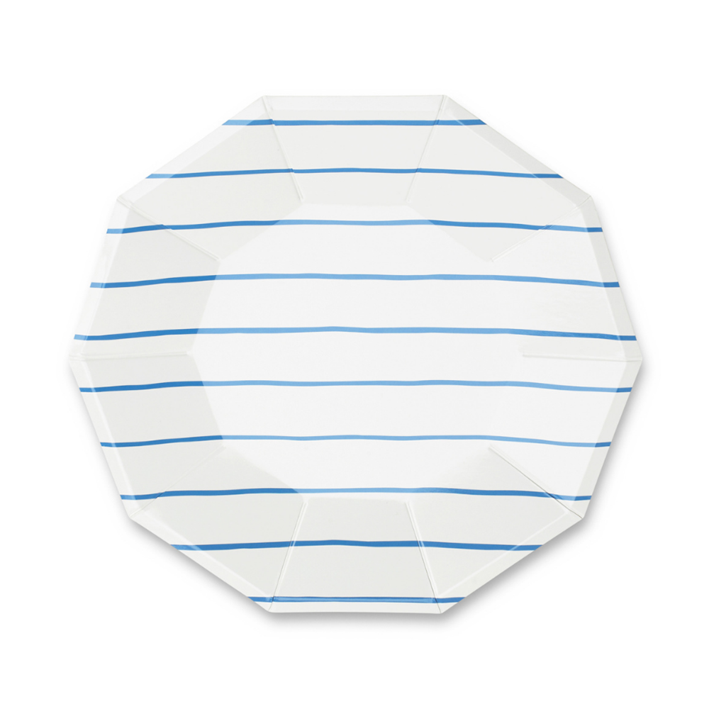 Frenchie Striped Small Plates - 8 Pk.