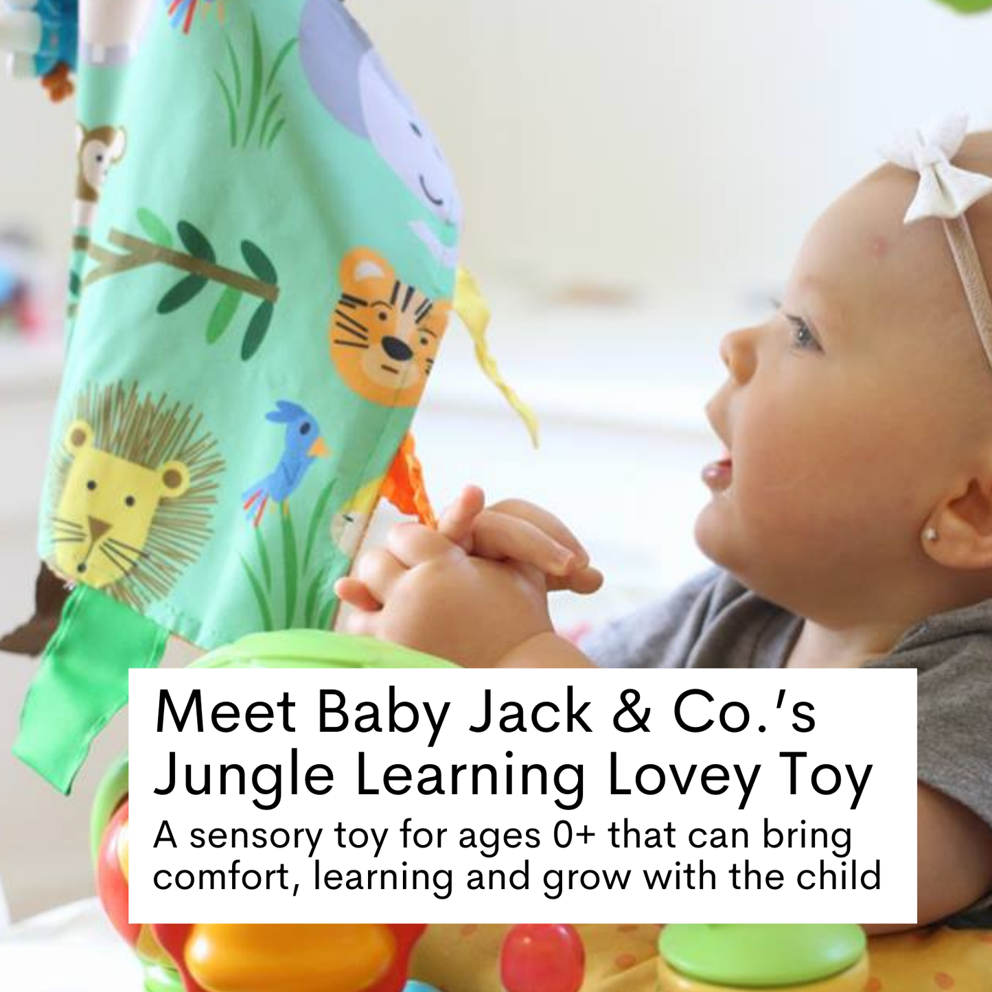 Jungle Zoo Crinkle Square