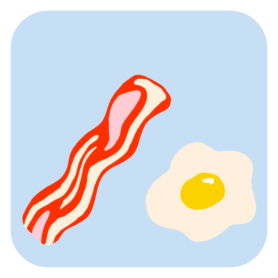 Bacon & Egg Buddies Iron-On