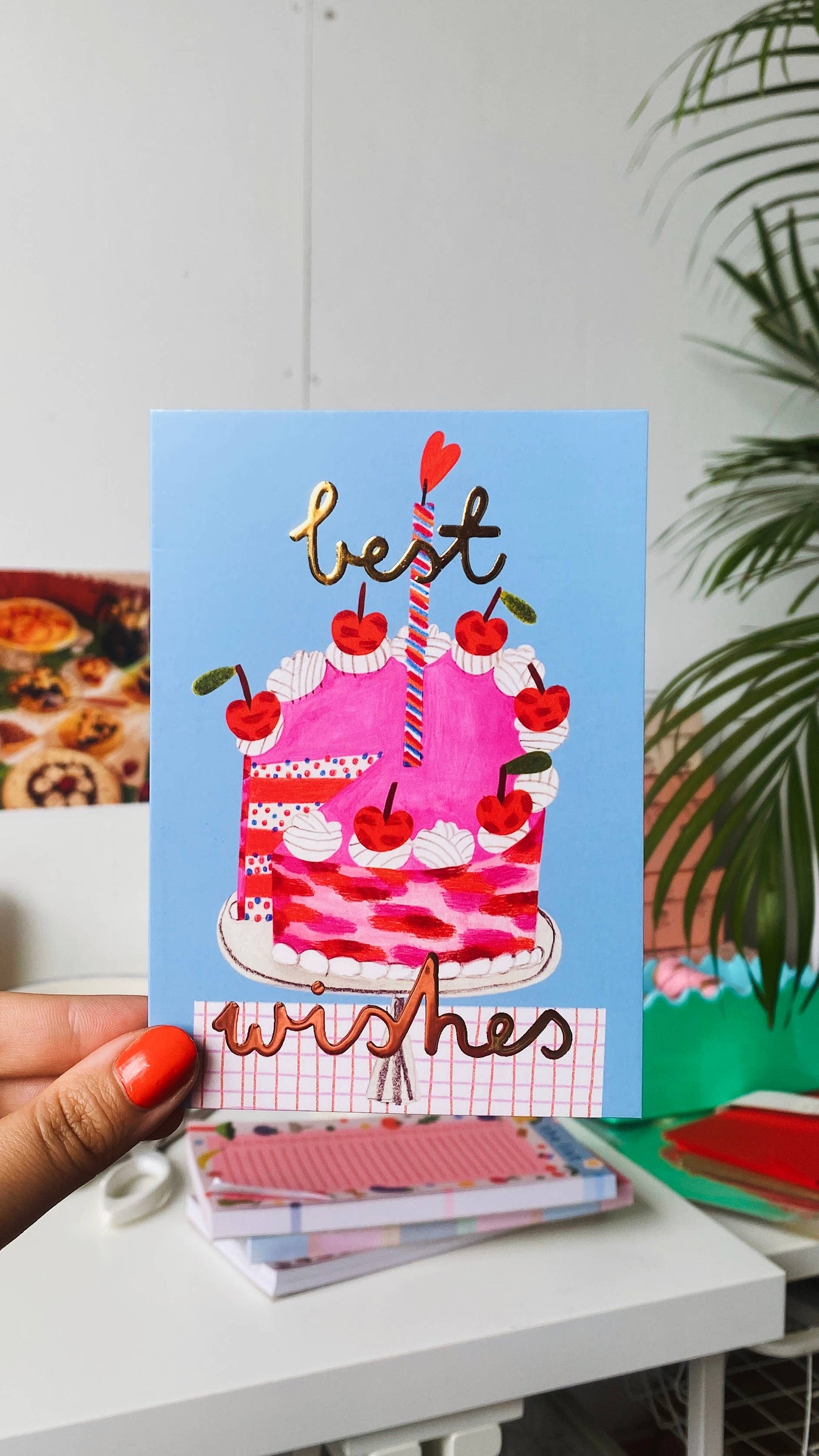 Pink Cake Greeting Card