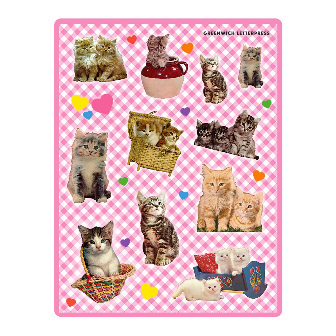 Vintage Cat Die Cut Sticker Sheet