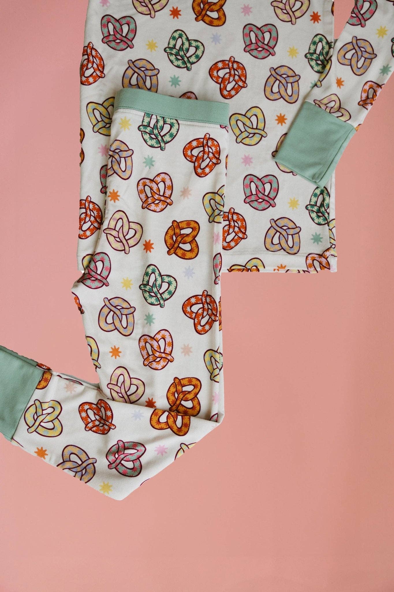 Colorful Pretzel Pajama Two Piece Set