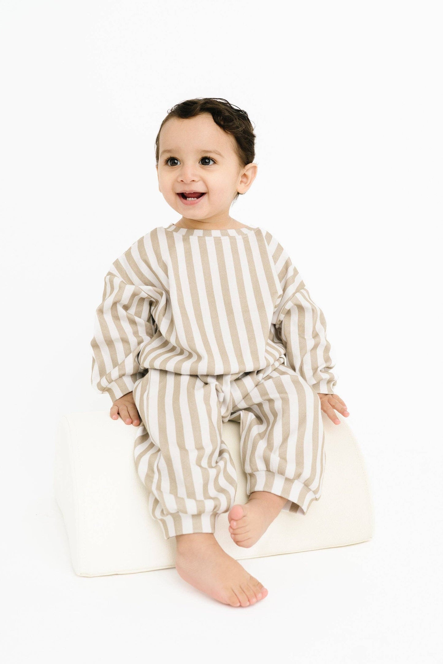 Khaki Stripe Sweatsuit