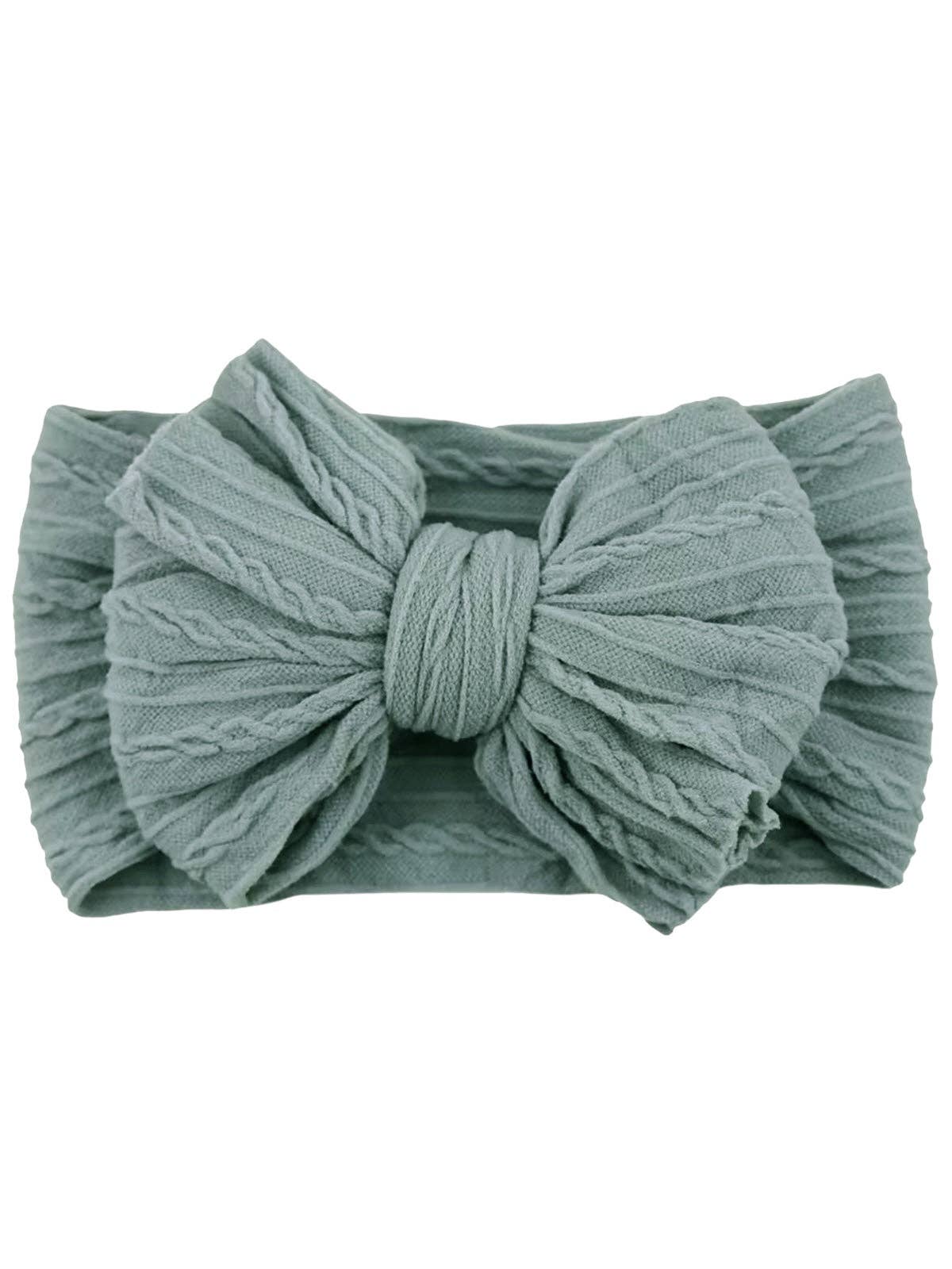 Sage Infant Headband Bow