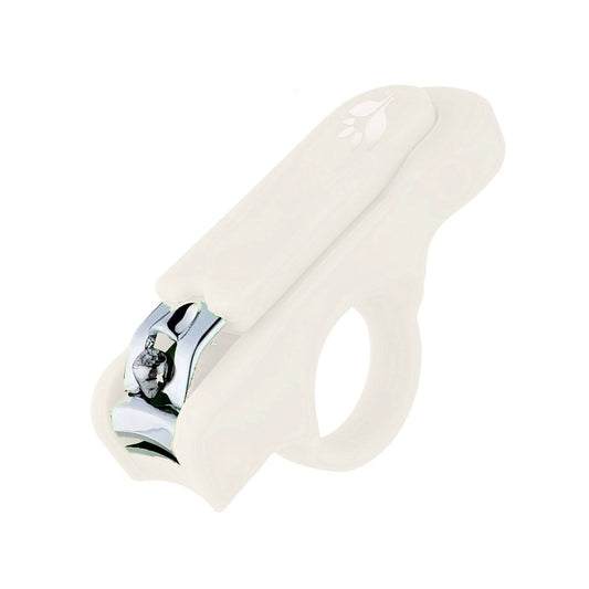 White baby nail clipper on a white background
