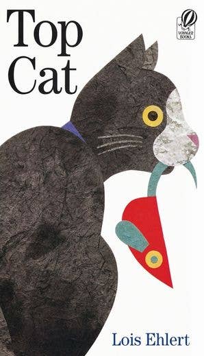 Book cover of 'Top Cat' by Lois Ehlert featuring a stylized cat illustration.