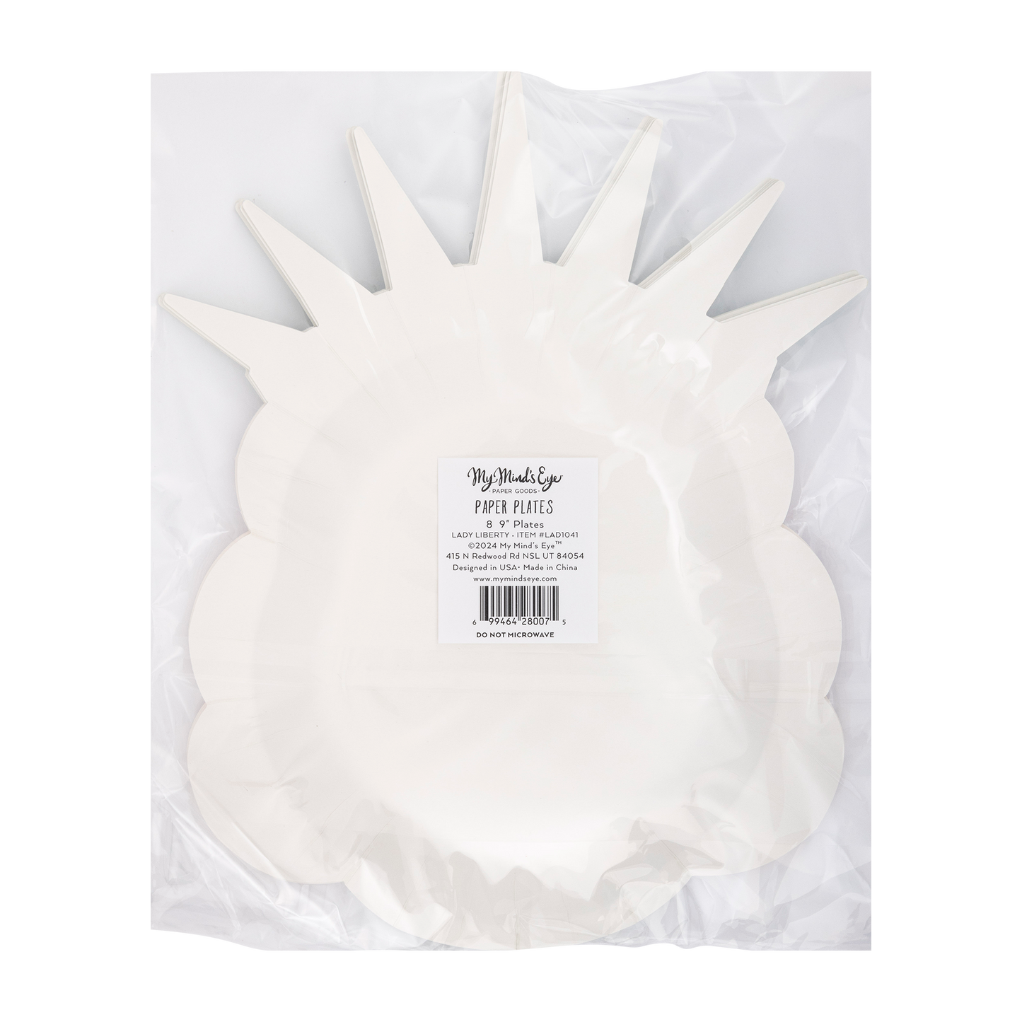 Lady Liberty Sunnies Shaped Paper Plate