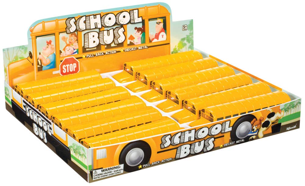 Metal School Bus Toy Vehicle