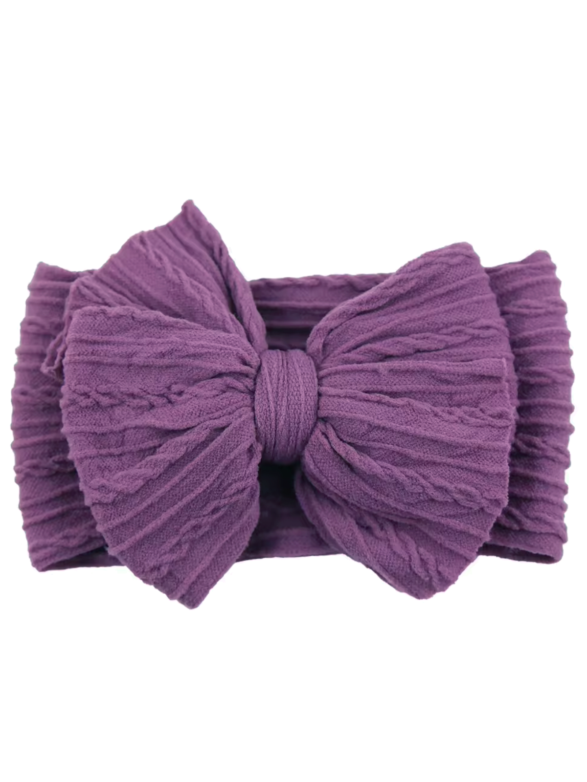 Stretchy Cable Infant Headband Bow
