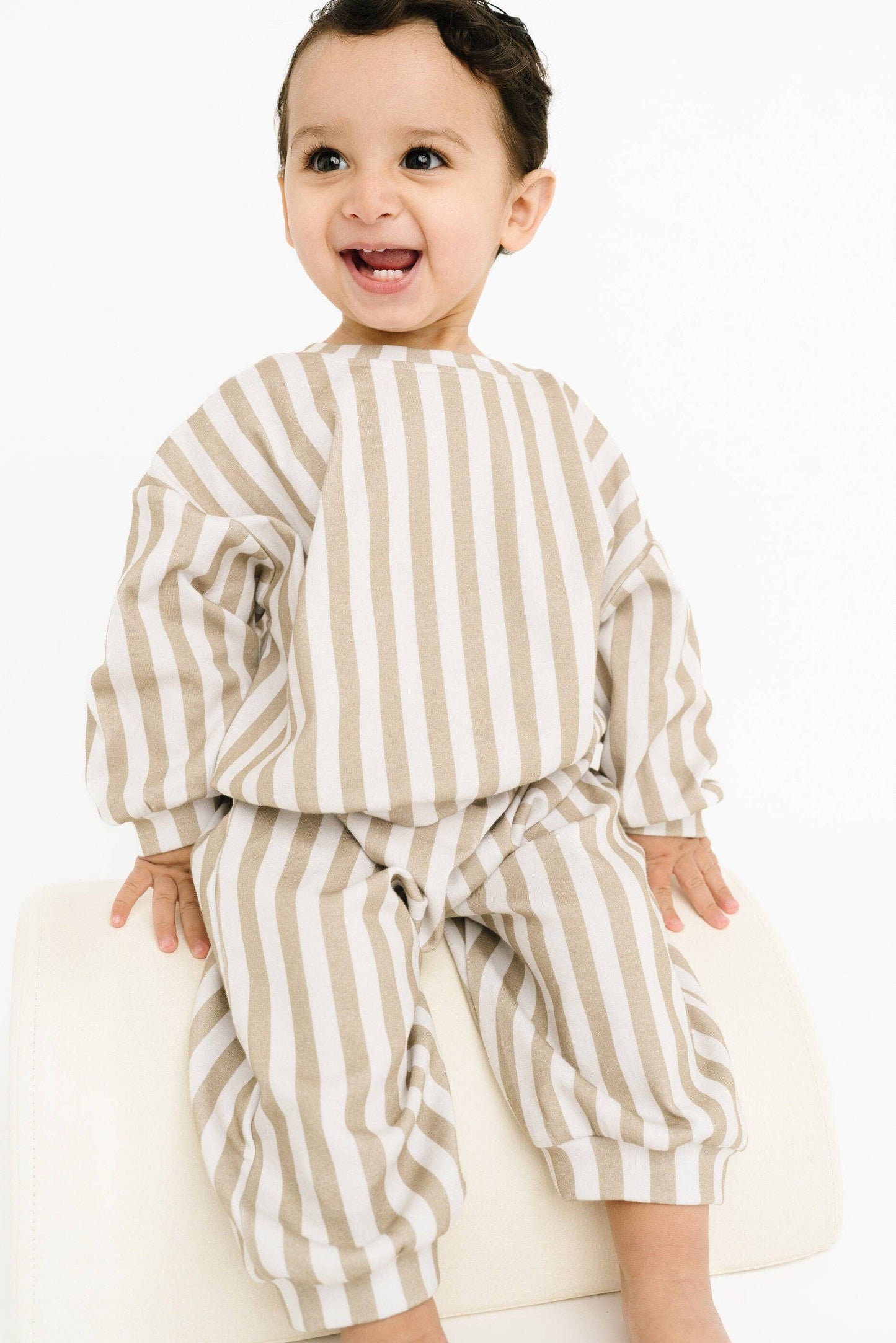 Khaki Stripe Sweatsuit