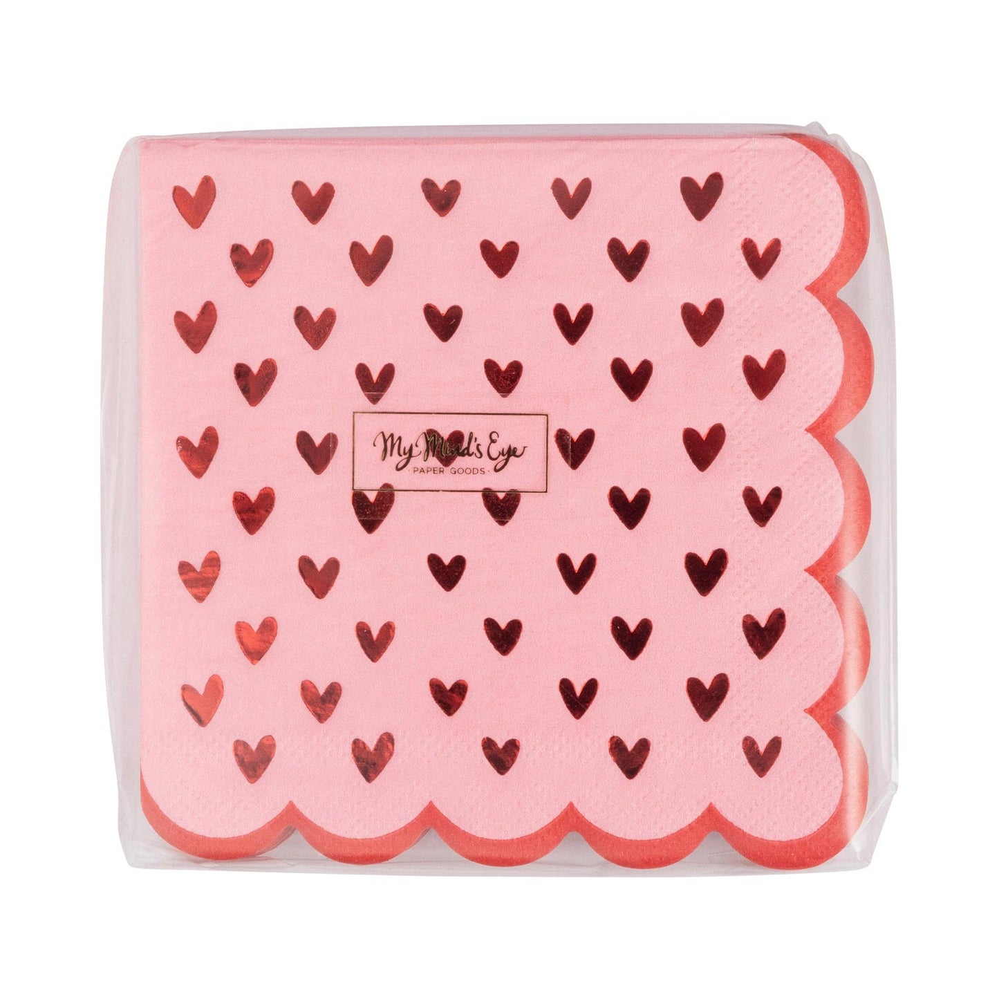 Scalloped Hearts Cocktail Napkin