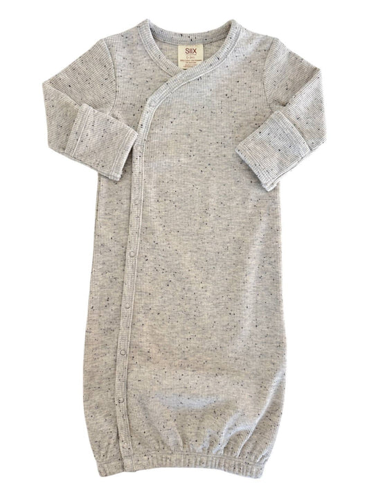 Heather Gray Speckle Ribbed Gown