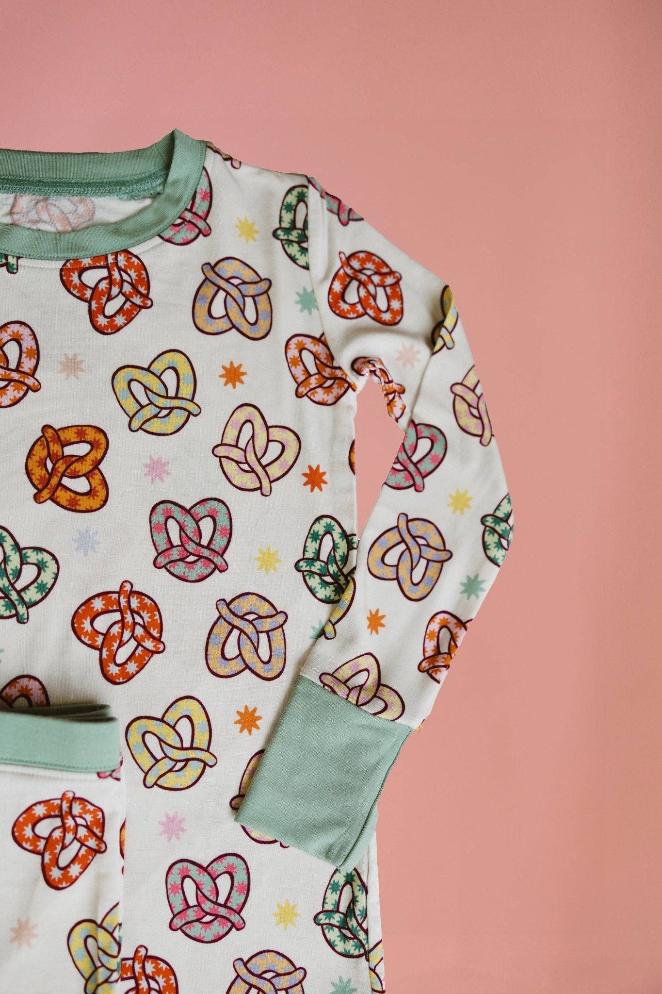 Colorful Pretzel Pajama Two Piece Set