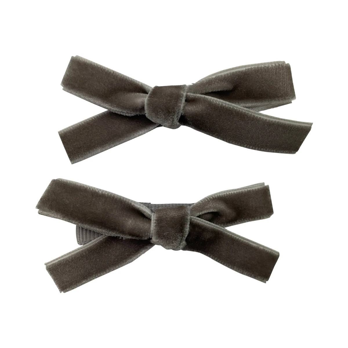 Velvet Pigtail Alligator Hair Clip Bows