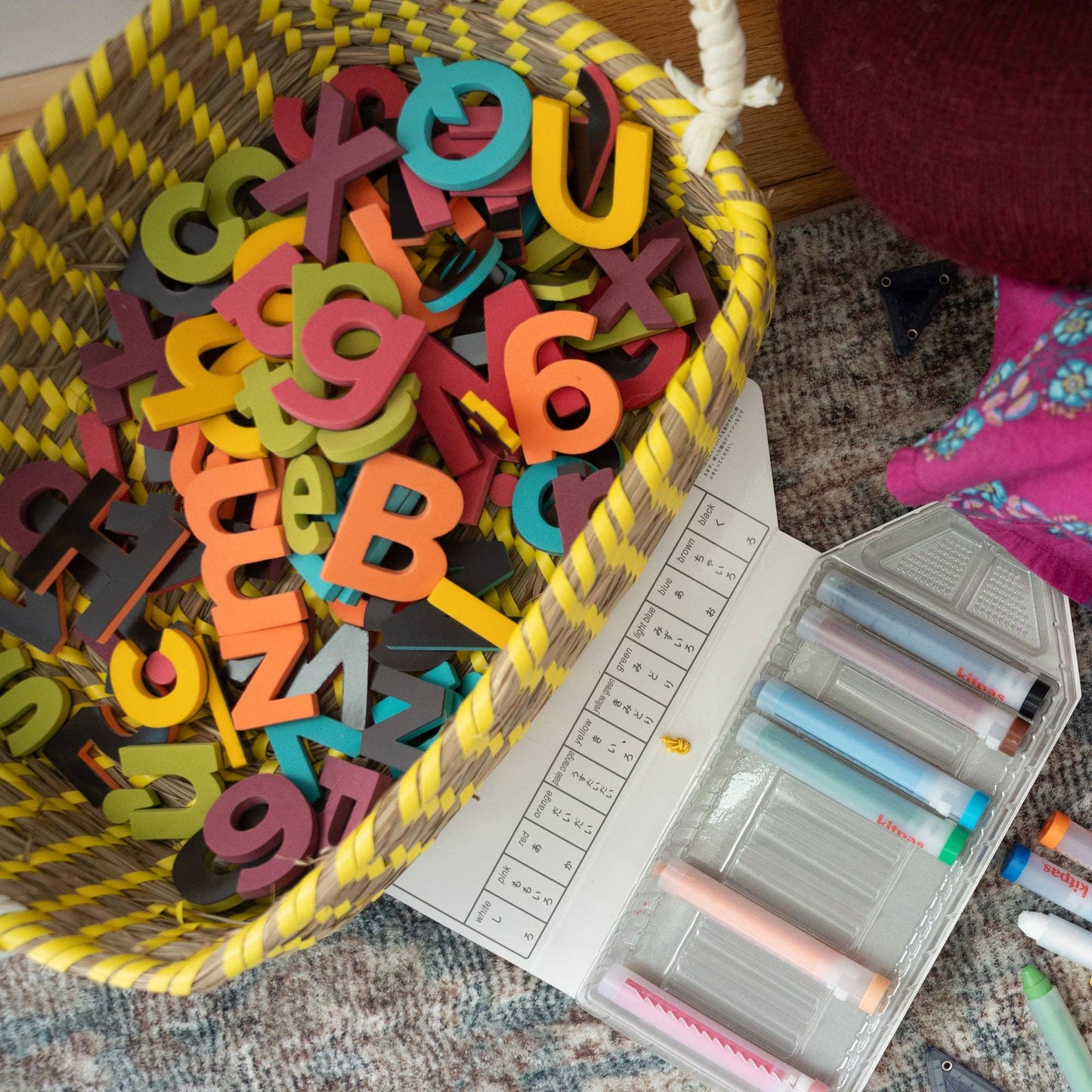 2" Pop Rainbow 75pc Lowercase Magnetic Letters