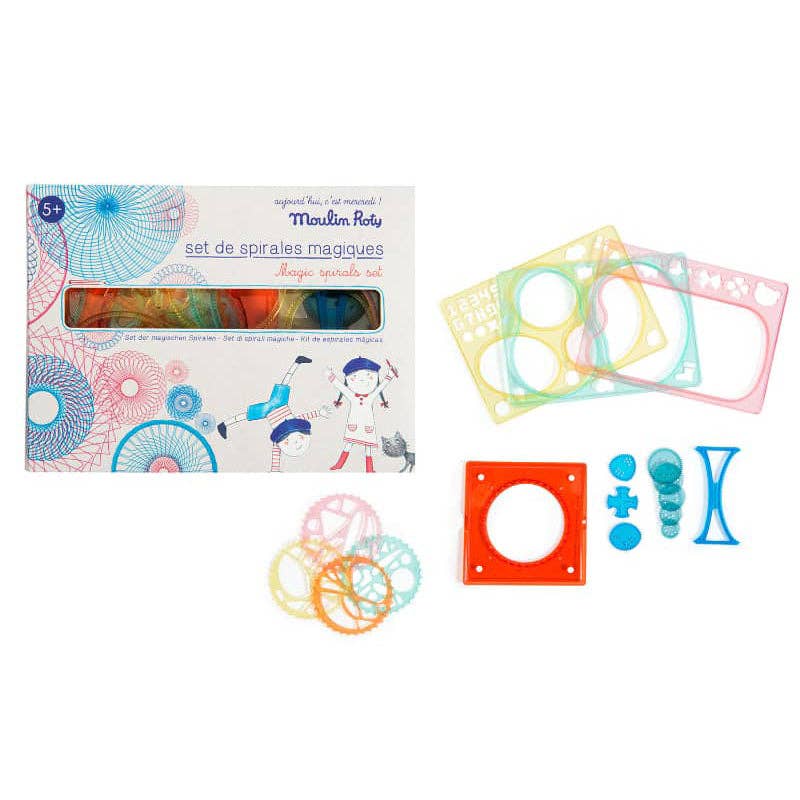Magic sprirals magic set with packaging on a white background