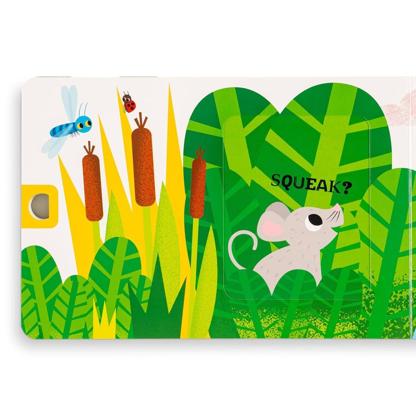 Children's book with a mouse, carrots, and leaves on a white background