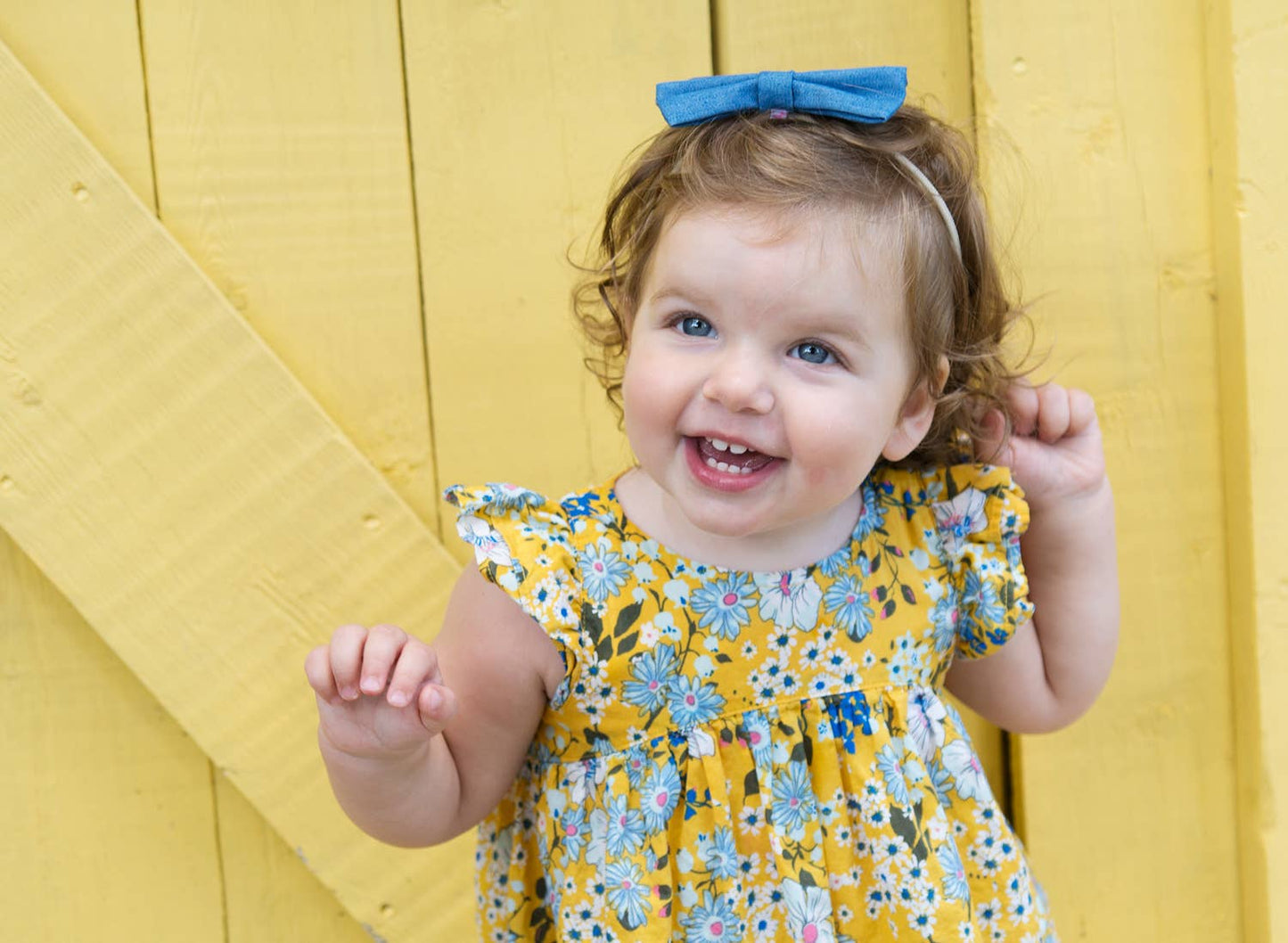 Denim Bow Baby Headband
