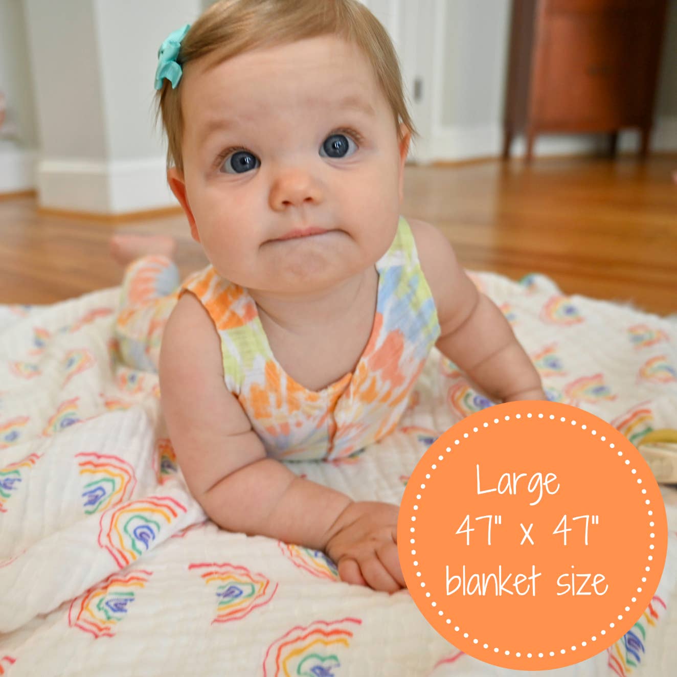 Rainbow Muslin Quilt