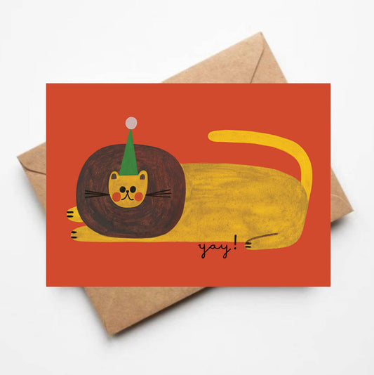 Yay!  LION Greeting Card