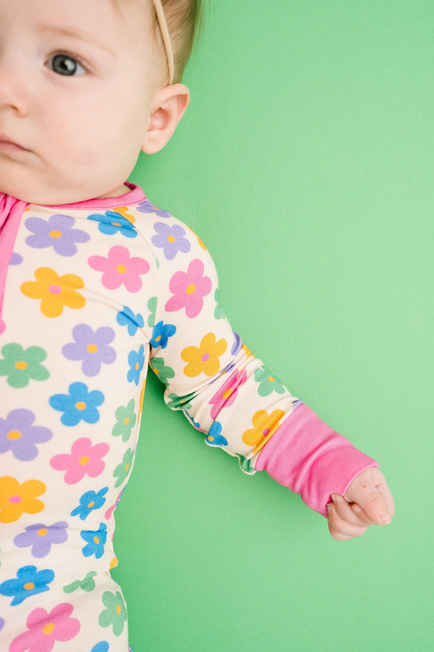Retro Flower Bamboo Pajama Sleeper