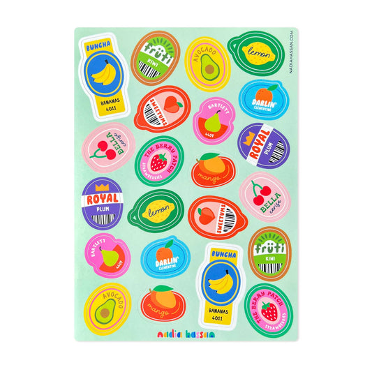 Produce Stickers 5x7 Sticker Sheet