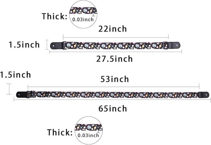 Kids Space Theme Guitar Strap