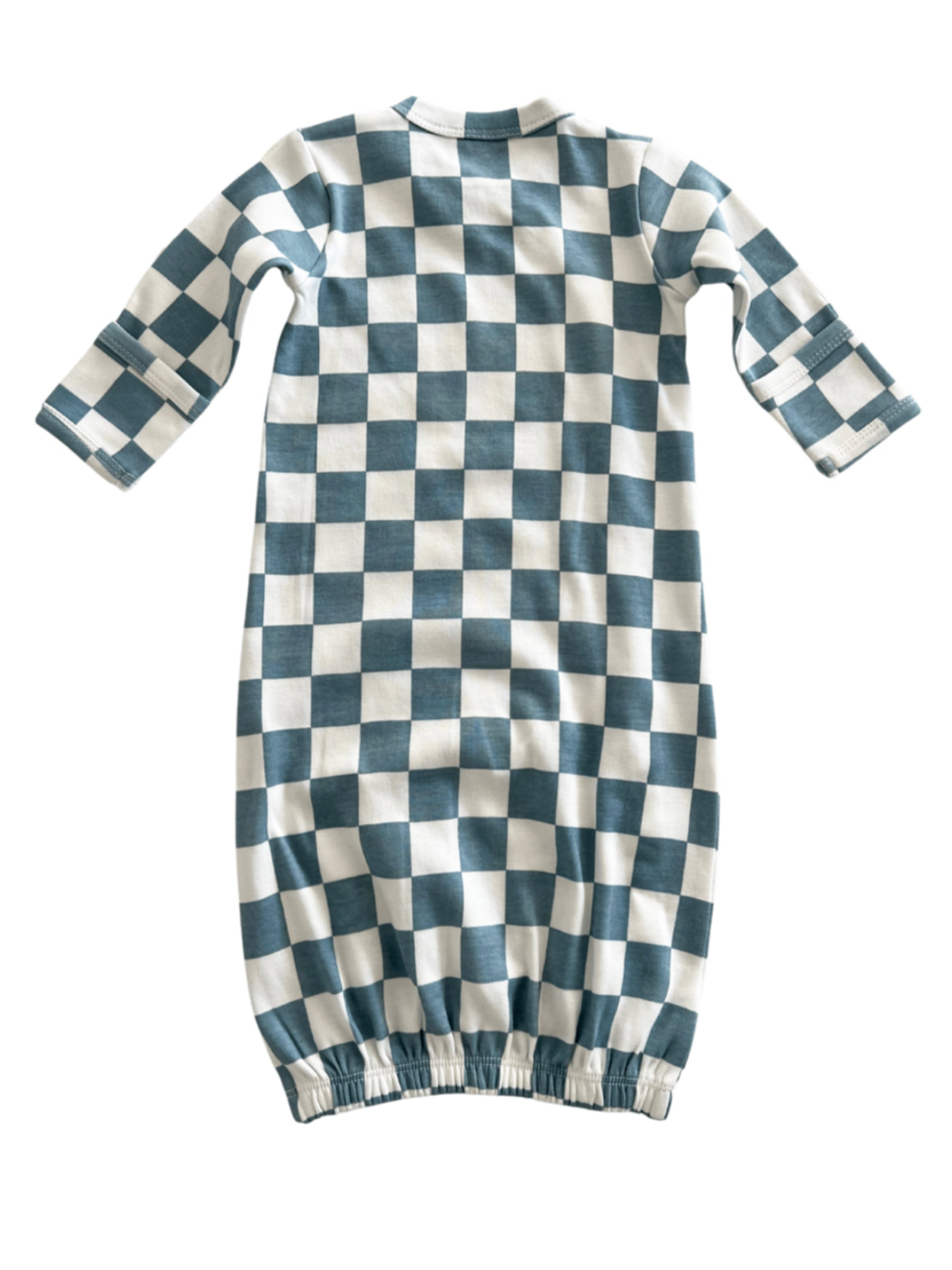 Blueberry Checkerboard Organic Gown