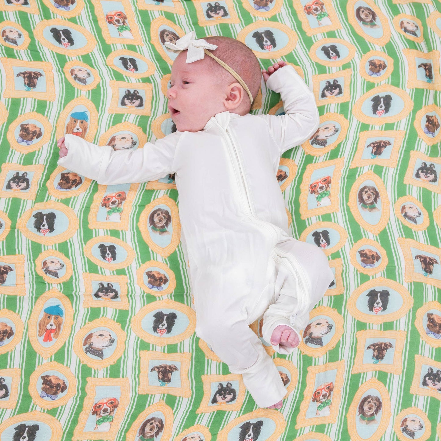 Gallery Pup Muslin Swaddle Blanket 47x47